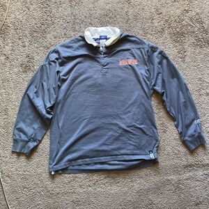Reebok Gray Long Sleeve Shirt with Orange Logo